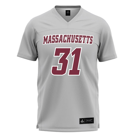 UMass - NCAA Men's Lacrosse : Ryan Mazzariello - Grey Lacrosse Jersey