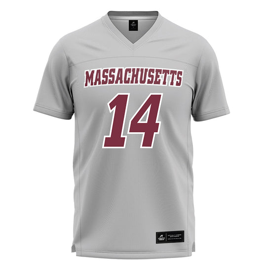 UMass - NCAA Men's Lacrosse : Aiden Drunsic - Grey Lacrosse Jersey -0