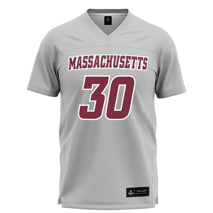 UMass - NCAA Men's Lacrosse : Robbie Travers - Grey Lacrosse Jersey