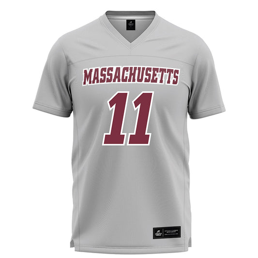 UMass - NCAA Men's Lacrosse : Will Morse - Grey Lacrosse Jersey -0