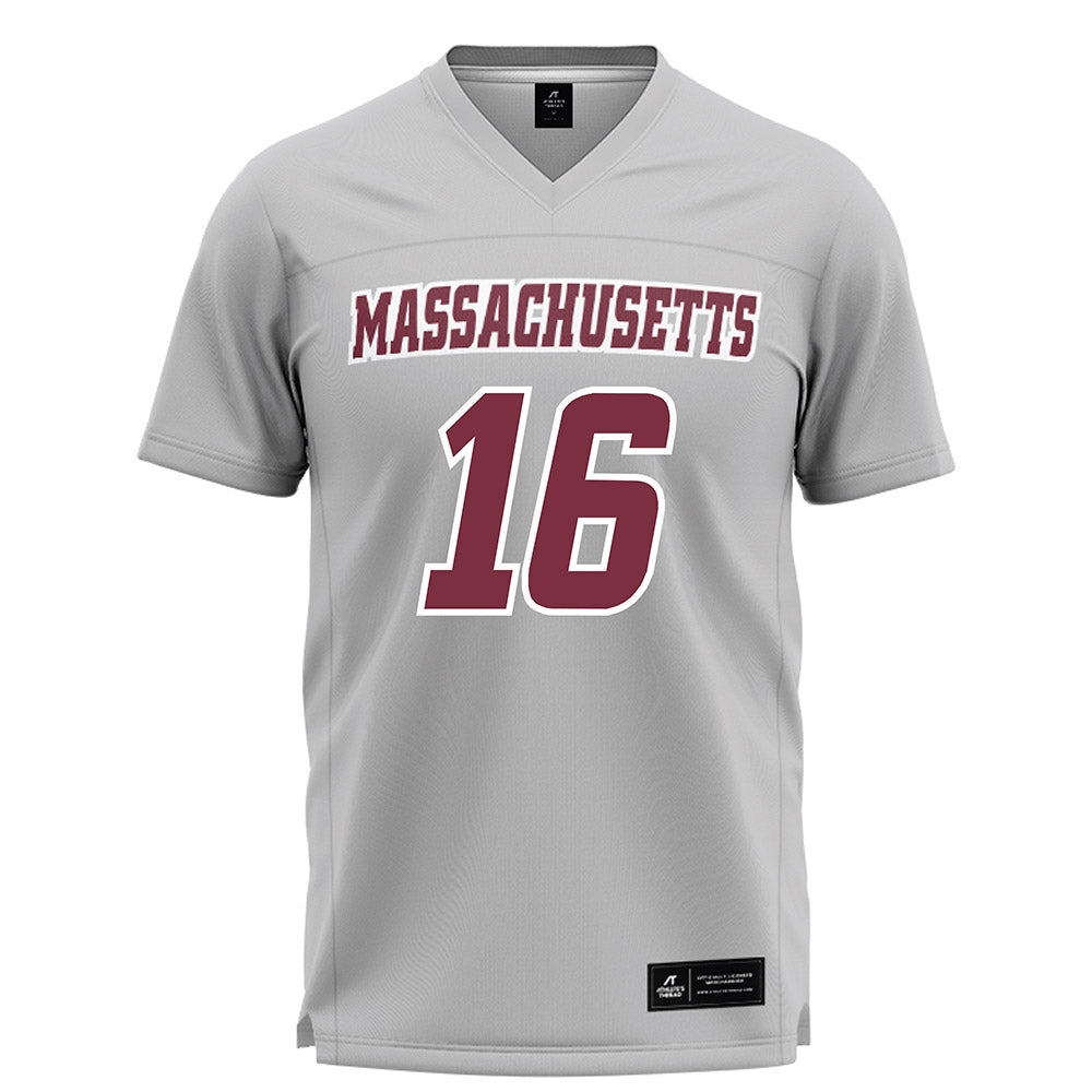 UMass - NCAA Men's Lacrosse : Caelin Lewis - Grey Lacrosse Jersey