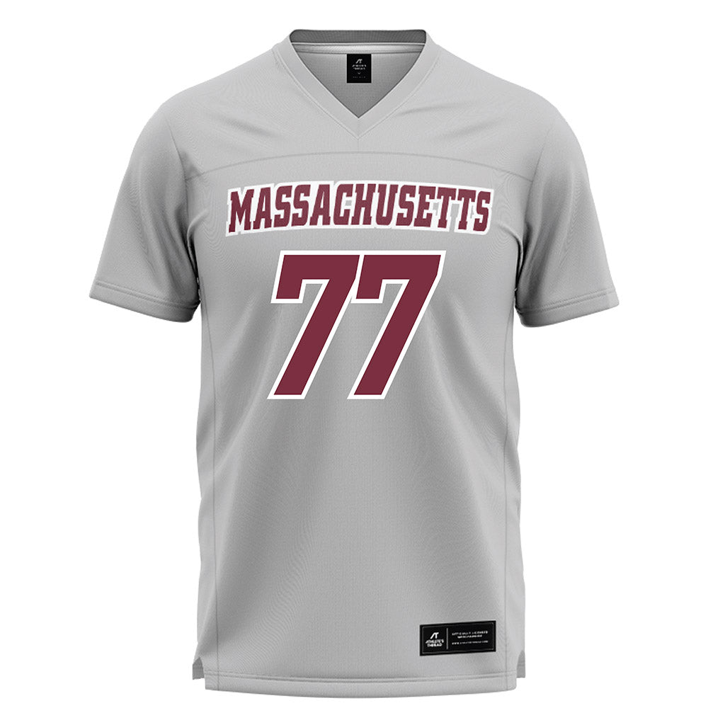 UMass - NCAA Men's Lacrosse : Jimmy Elliott - Grey Lacrosse Jersey -0