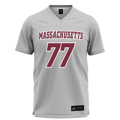 UMass - NCAA Men's Lacrosse : Jimmy Elliott - Grey Lacrosse Jersey -0
