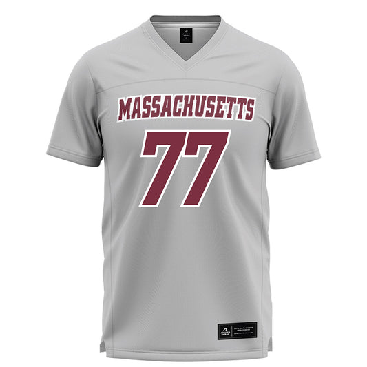 UMass - NCAA Men's Lacrosse : Jimmy Elliott - Grey Lacrosse Jersey -0