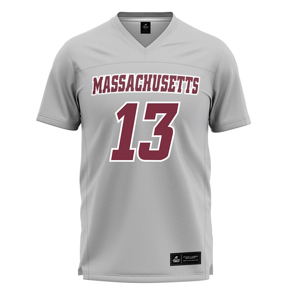 UMass - NCAA Men's Lacrosse : Brady Hoff - Grey Lacrosse Jersey