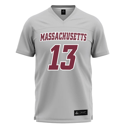 UMass - NCAA Men's Lacrosse : Brady Hoff - Grey Lacrosse Jersey