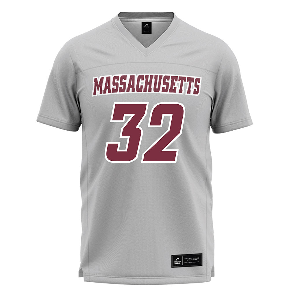 UMass - NCAA Men's Lacrosse : TJ Casey - Grey Lacrosse Jersey