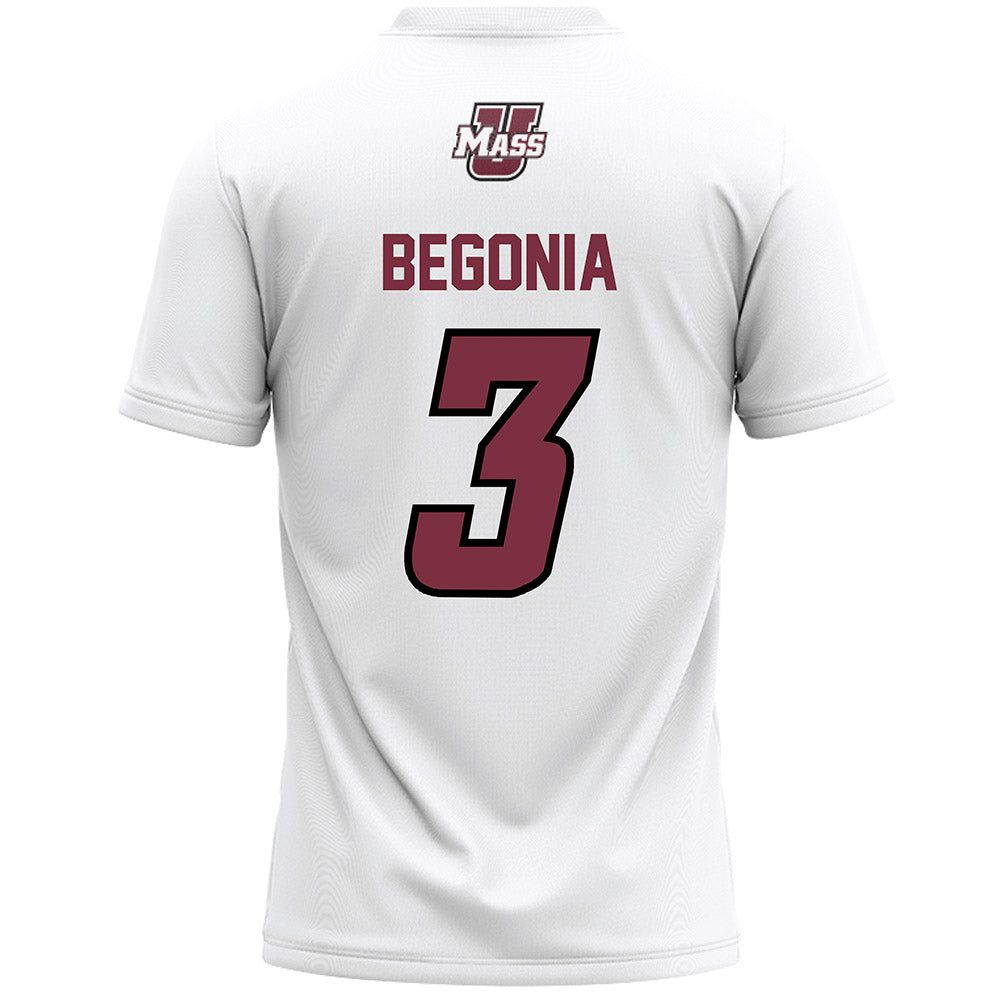 UMass - NCAA Men's Lacrosse : Gavin Begonia - White Lacrosse Jersey -1
