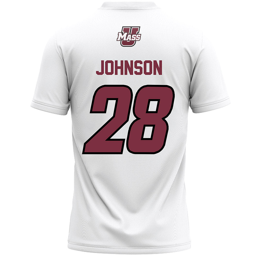 UMass - NCAA Men's Lacrosse : Xander Johnson - White Lacrosse Jersey