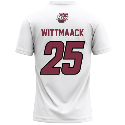 UMass - NCAA Men's Lacrosse : Jack Wittmaack - White Lacrosse Jersey