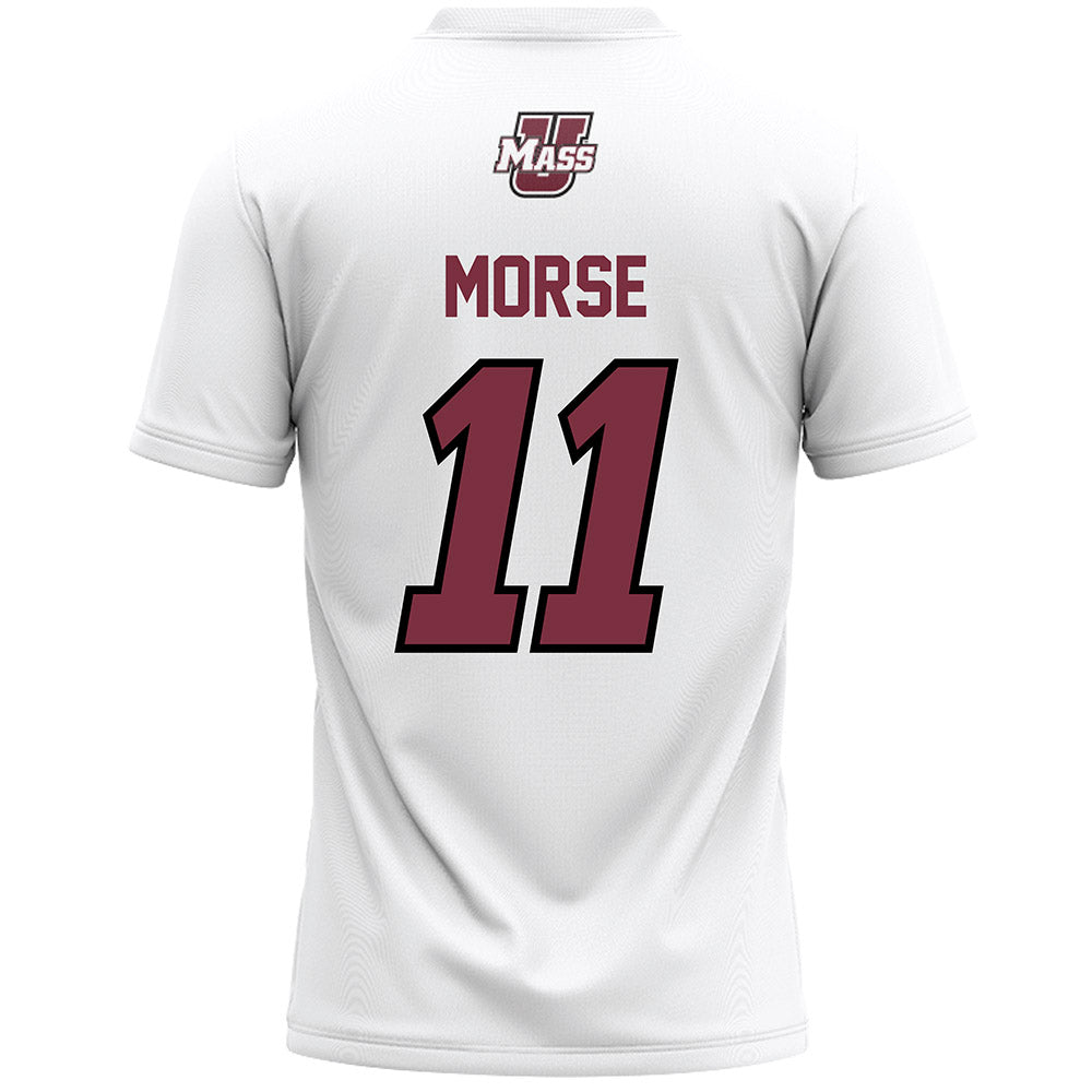 UMass - NCAA Men's Lacrosse : Will Morse - White Lacrosse Jersey -1