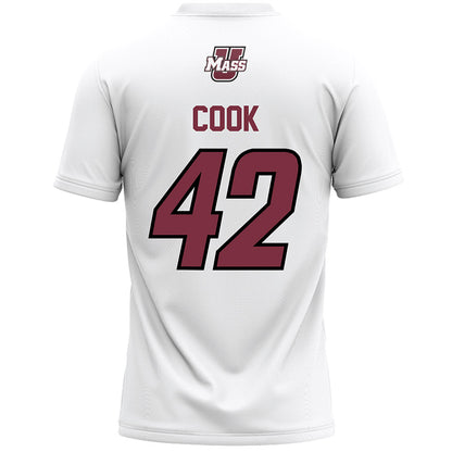 UMass - NCAA Men's Lacrosse : Chance Cook - White Lacrosse Jersey -1