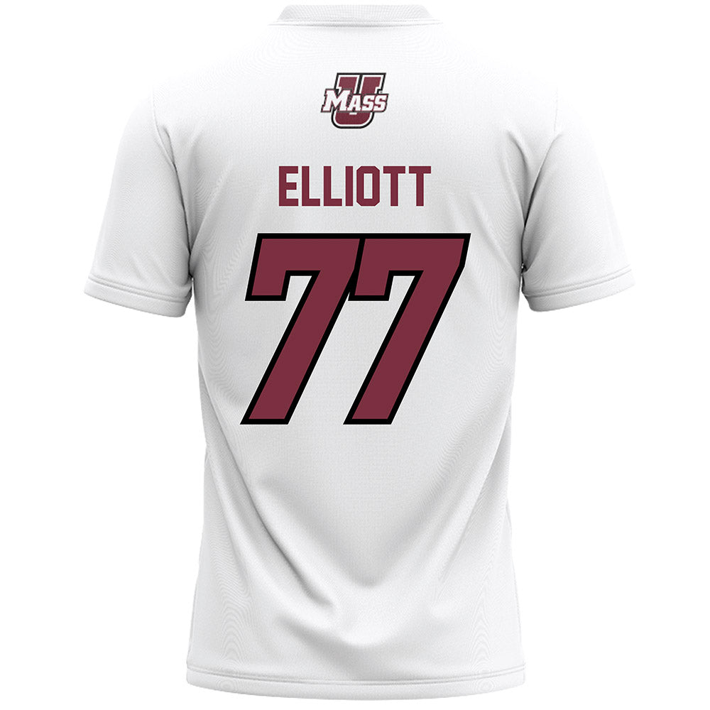 UMass - NCAA Men's Lacrosse : Jimmy Elliott - White Lacrosse Jersey -1