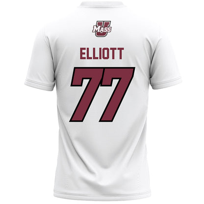 UMass - NCAA Men's Lacrosse : Jimmy Elliott - White Lacrosse Jersey -1