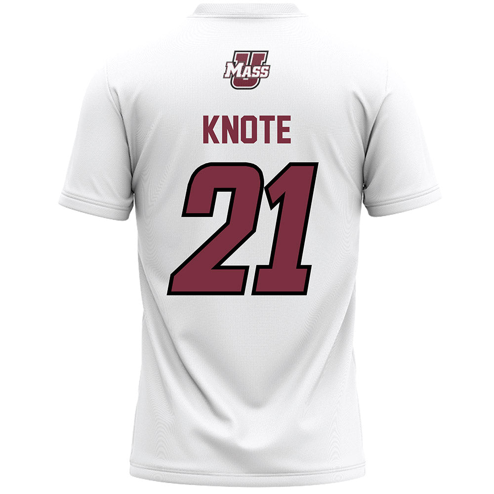 UMass - NCAA Men's Lacrosse : Matt Knote - White Lacrosse Jersey