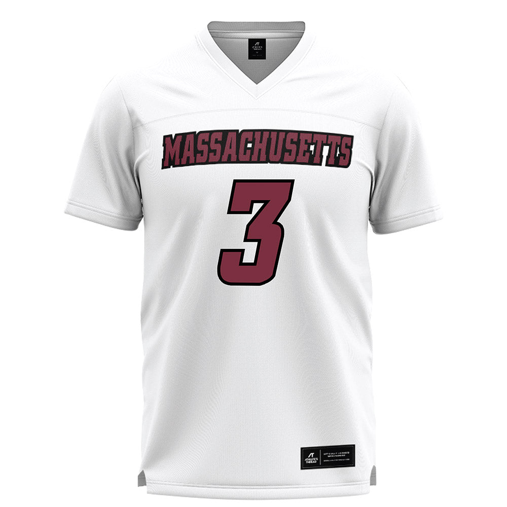 UMass - NCAA Men's Lacrosse : Gavin Begonia - White Lacrosse Jersey -0