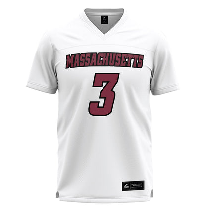 UMass - NCAA Men's Lacrosse : Gavin Begonia - White Lacrosse Jersey -0