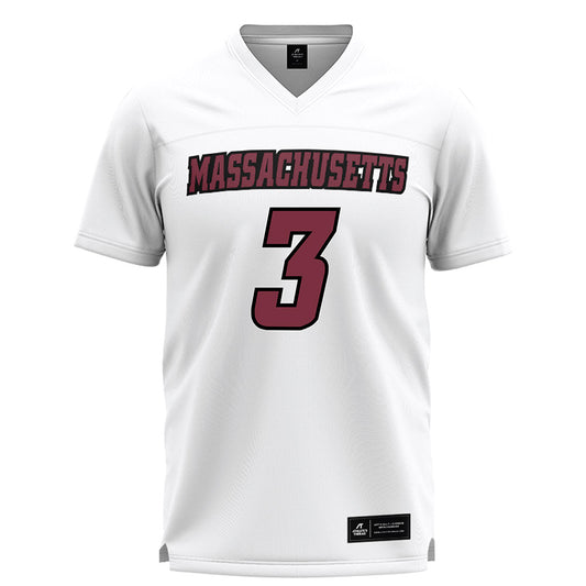 UMass - NCAA Men's Lacrosse : Gavin Begonia - White Lacrosse Jersey -0
