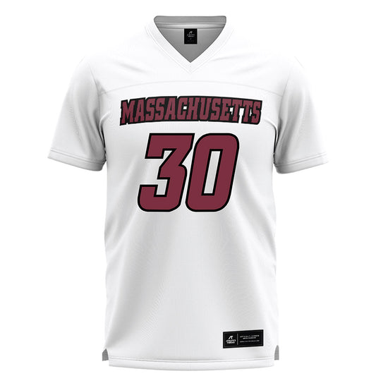 UMass - NCAA Men's Lacrosse : Cole Wittlinger - White Lacrosse Jersey -0