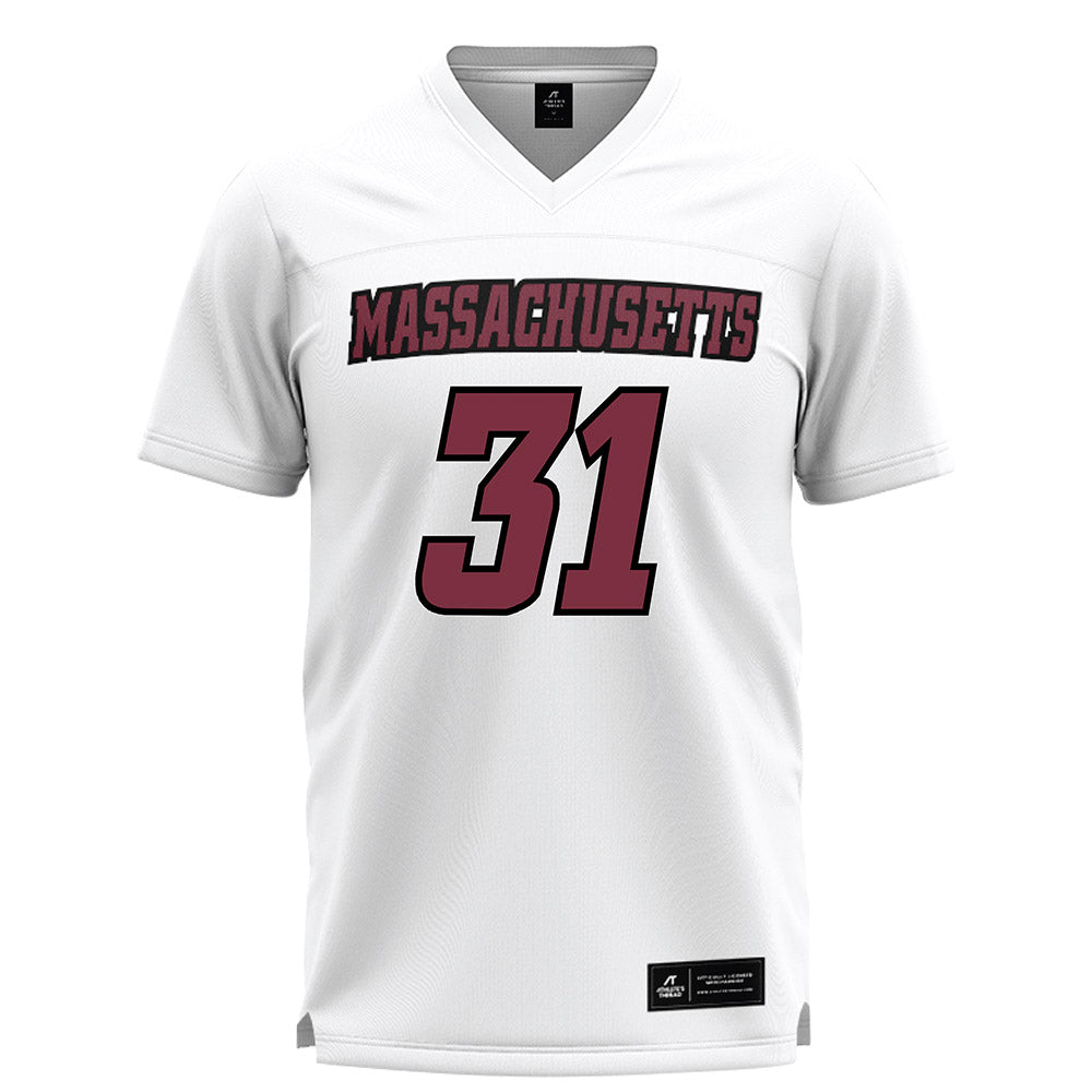 UMass - NCAA Men's Lacrosse : Ryan Mazzariello - White Lacrosse Jersey