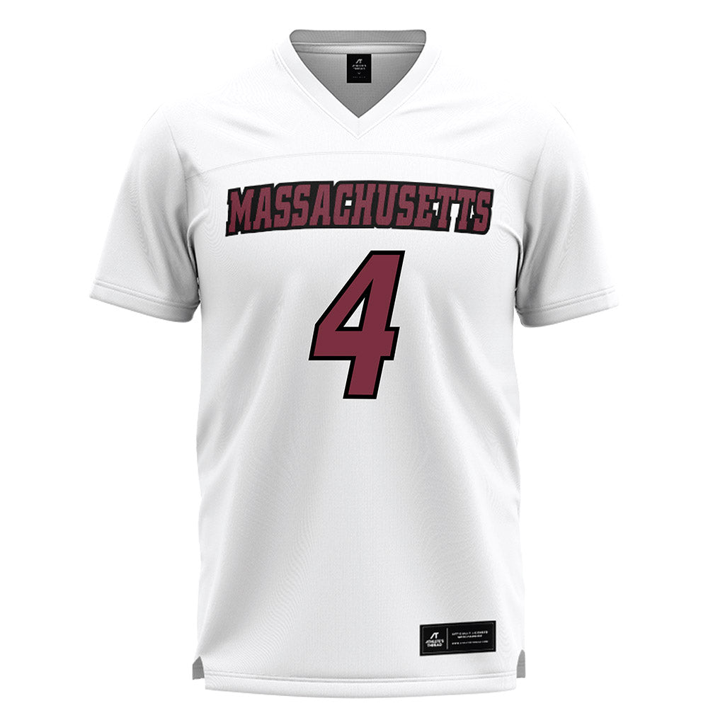 UMass - NCAA Men's Lacrosse : Blaise New - White Lacrosse Jersey