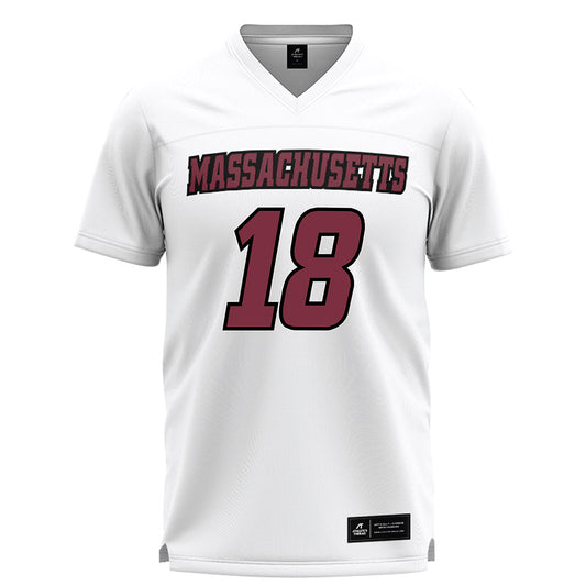 UMass - NCAA Men's Lacrosse : Cam Chambers - White Lacrosse Jersey -0