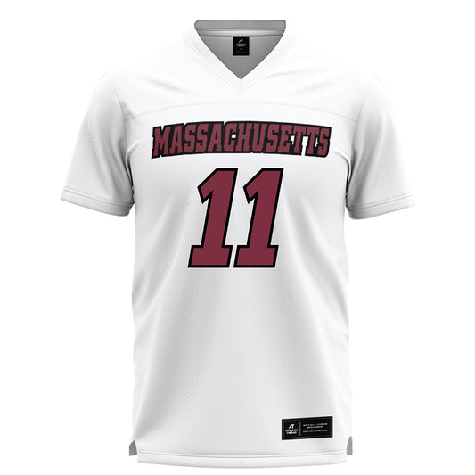 UMass - NCAA Men's Lacrosse : Will Morse - White Lacrosse Jersey -0