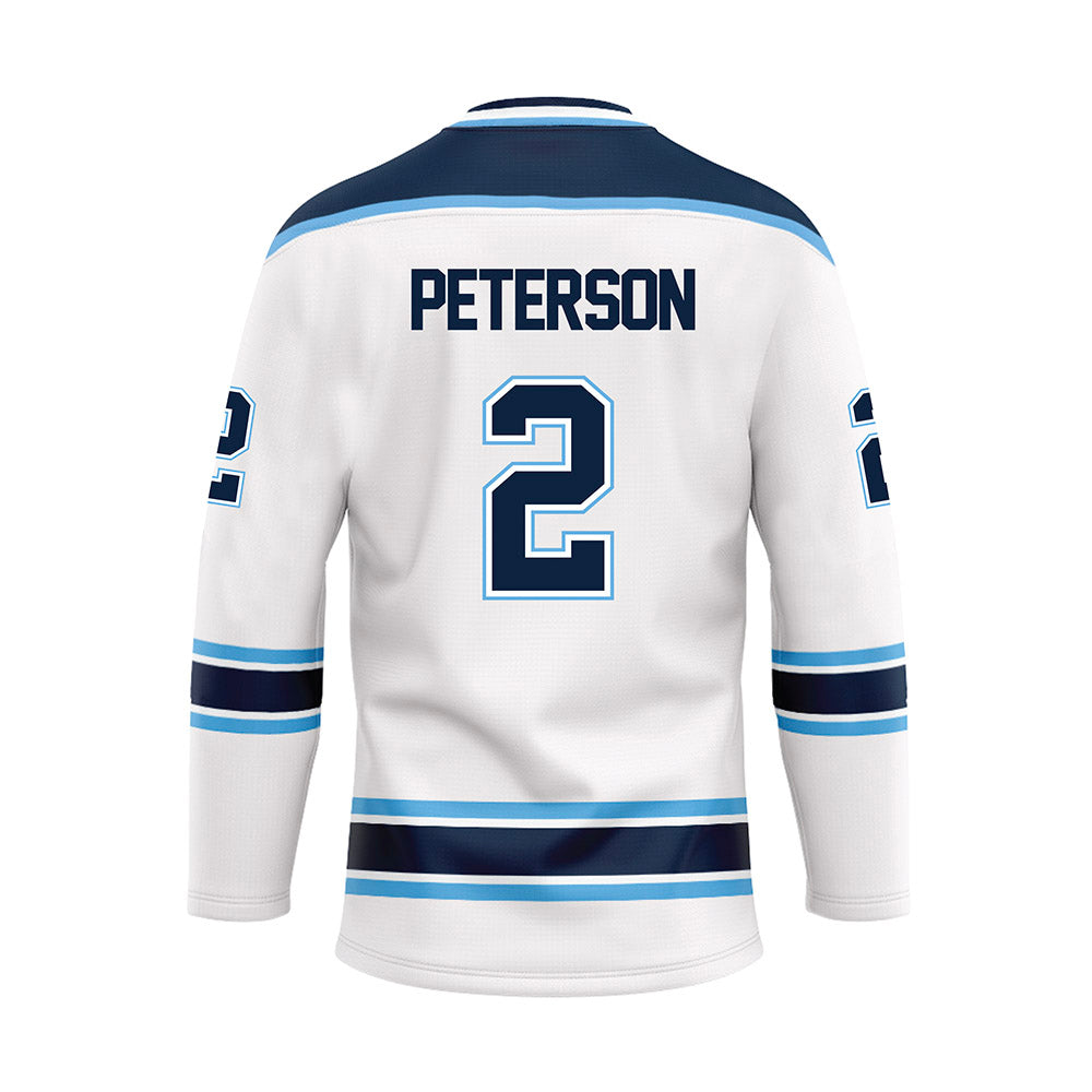 Maine - NCAA Men's Ice Hockey : Lukas Peterson - White Hockey Jersey-1