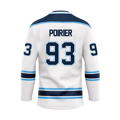 Maine - NCAA Men's Ice Hockey : Justin Poirier - White Hockey Jersey-1