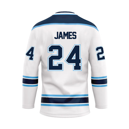 Maine - NCAA Men's Ice Hockey : Brock James - White Hockey Jersey-1