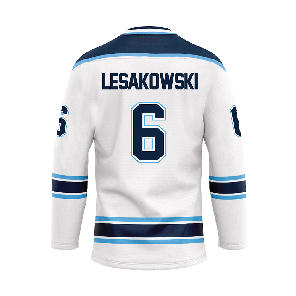 Maine - NCAA Men's Ice Hockey : Liam Lesakowski - White Hockey Jersey