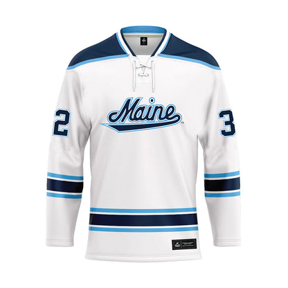 Maine - NCAA Men's Ice Hockey : Mathis Rousseau - White Hockey Jersey-0