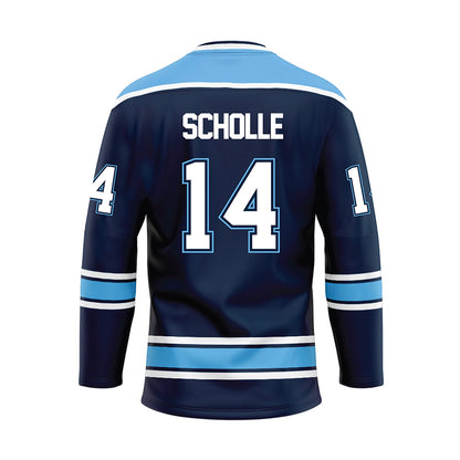 Maine - NCAA Men's Ice Hockey : Sully Scholle - Dark Blue Hockey Jersey