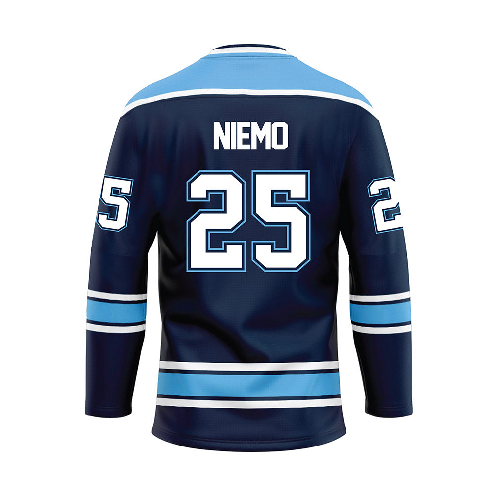 Maine - NCAA Men's Ice Hockey : Nicholas Niemo - Dark Blue Hockey Jersey