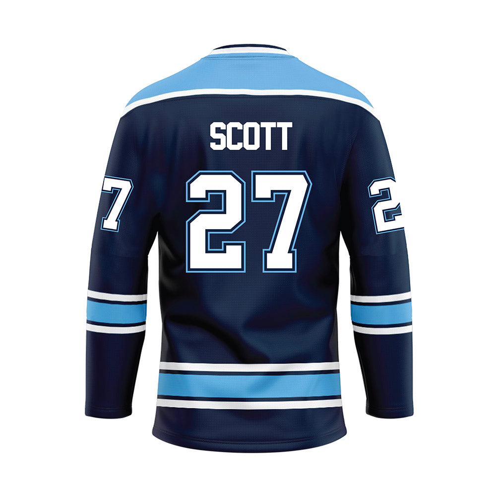 Maine - NCAA Men's Ice Hockey : Max Scott - Dark Blue Hockey Jersey-1