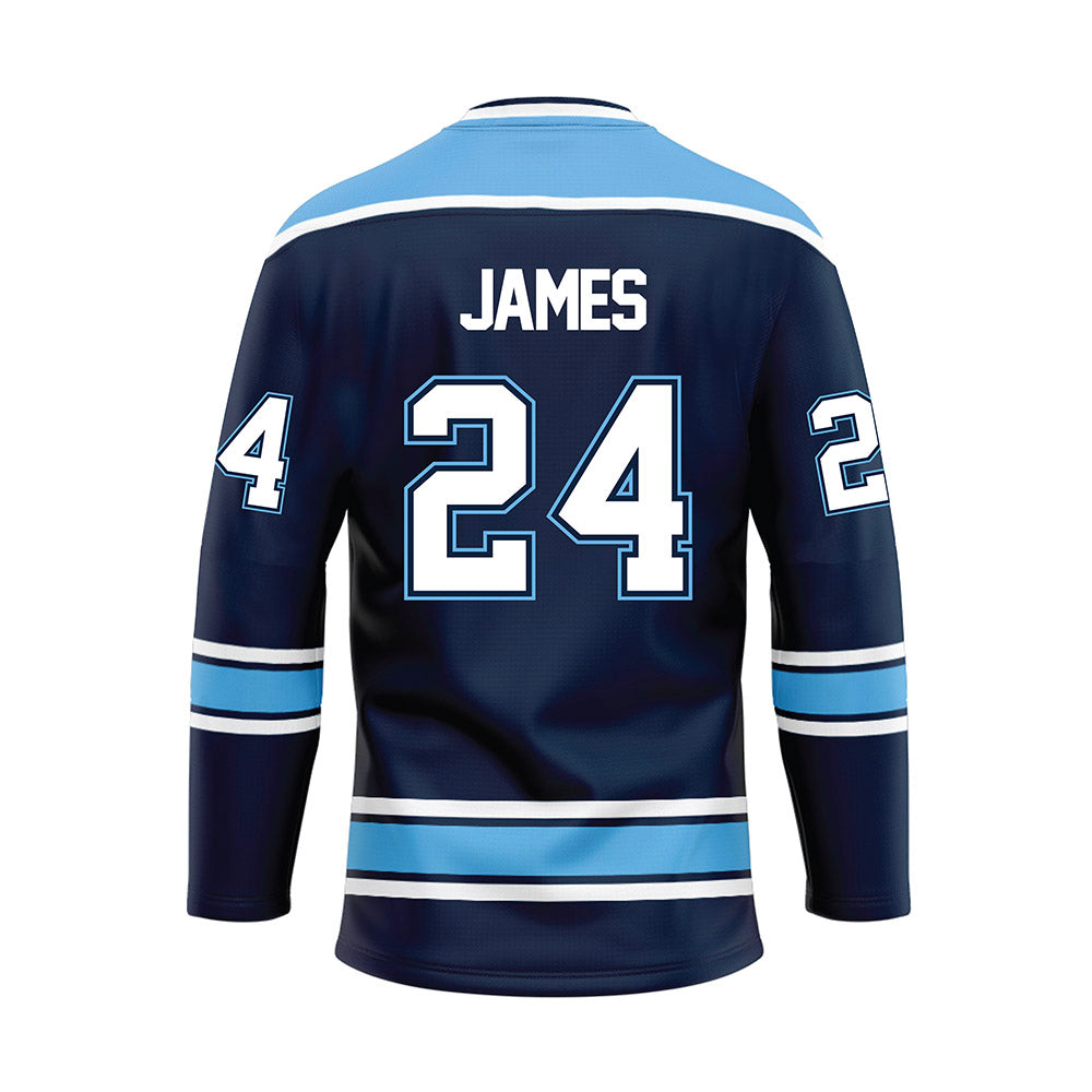 Maine - NCAA Men's Ice Hockey : Brock James - Dark Blue Hockey Jersey-1