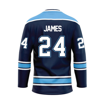 Maine - NCAA Men's Ice Hockey : Brock James - Dark Blue Hockey Jersey-1