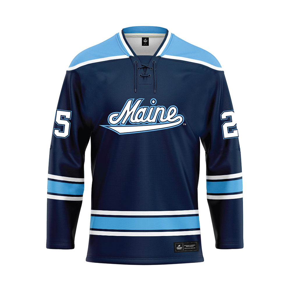 Maine - NCAA Men's Ice Hockey : Nicholas Niemo - Dark Blue Hockey Jersey