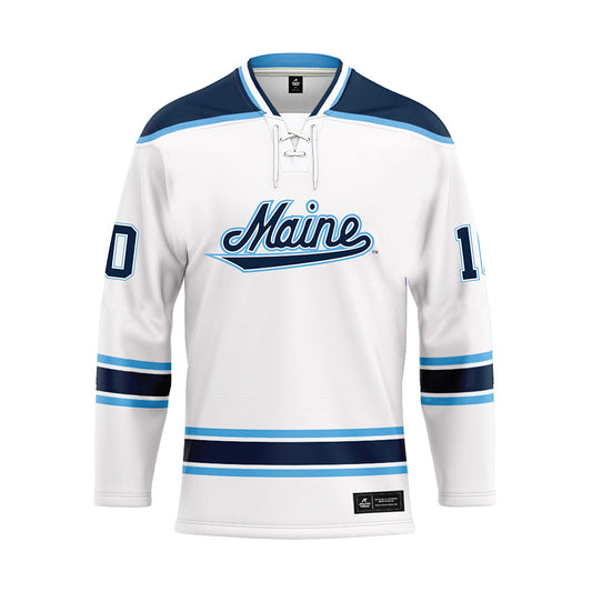 Maine - NCAA Women's Ice Hockey : Camille Dubuc - White Hockey Jersey-0