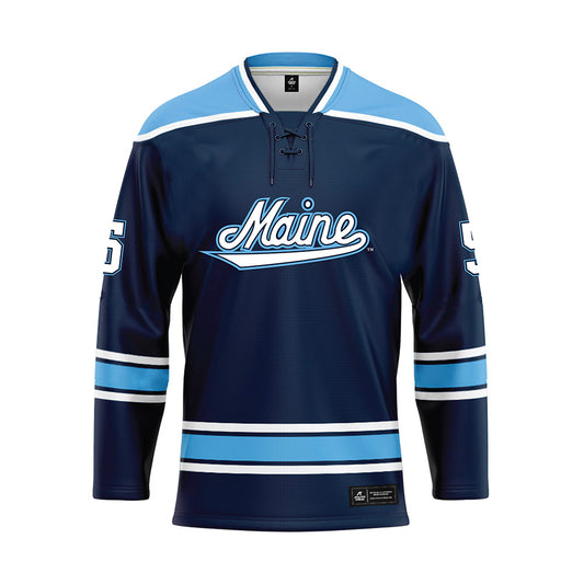 Maine - NCAA Women's Ice Hockey : Lulu Rucinski - Blue Hockey Jersey-0