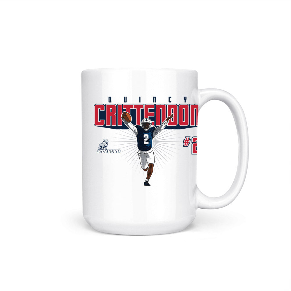Samford - NCAA Football : Quincy Crittendon - Caricature Coffee Mug-0