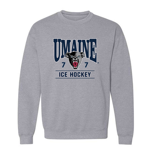 Maine - NCAA Men's Ice Hockey : Jeremy Langlois - Classic Fashion Shersey Crewneck Sweatshirt-0