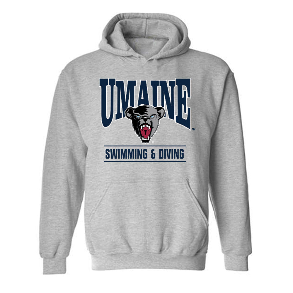 Maine - NCAA Men's Swimming & Diving : Brendan Matos - Classic Fashion Shersey Hooded Sweatshirt-0