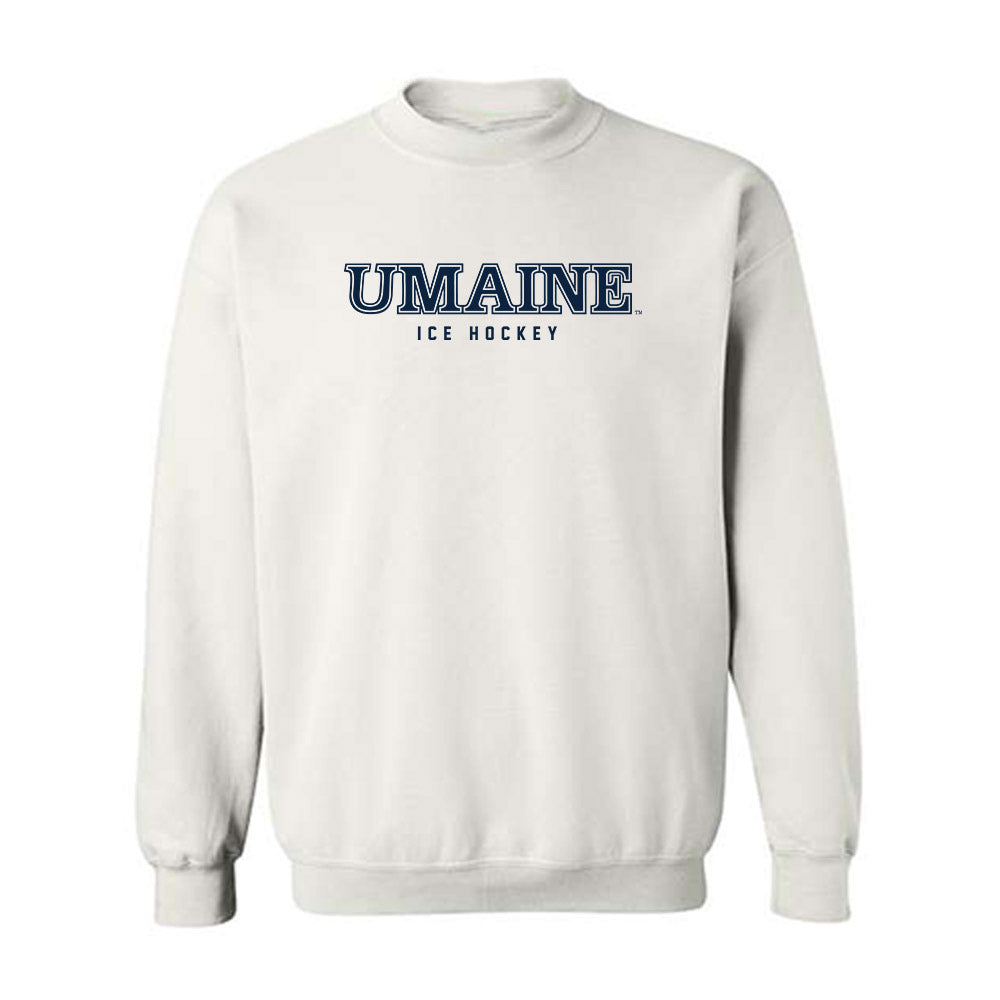 Maine - NCAA Men's Ice Hockey : Justin Poirier - Classic Fashion Shersey Crewneck Sweatshirt-0