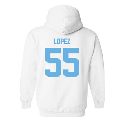 Maine - NCAA Football : Nathan Lopez - Classic Shersey Hooded Sweatshirt-1