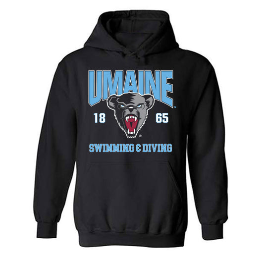 Maine - NCAA Men's Swimming & Diving : Jeremiah Small - Sports Shersey Hooded Sweatshirt-0