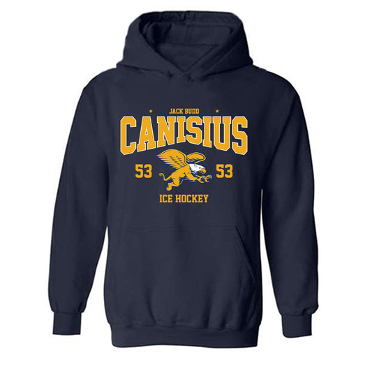 Canisius - NCAA Men's Ice Hockey : Jack Budd - Classic Fashion Shersey Hooded Sweatshirt