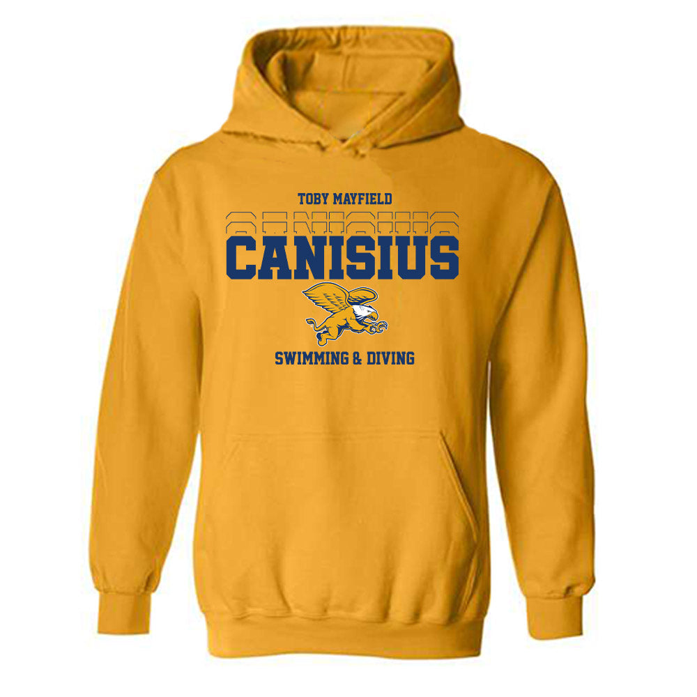 Canisius - NCAA Men's Swimming & Diving : Toby Mayfield - Classic Fashion Shersey Hooded Sweatshirt-0
