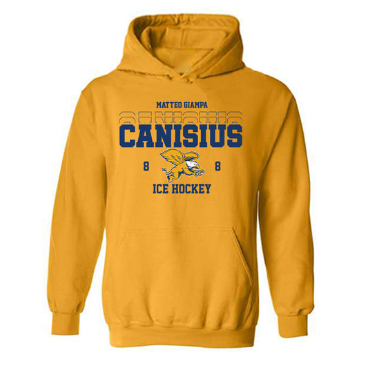 Canisius - NCAA Men's Ice Hockey : Matteo Giampa - Classic Fashion Shersey Hooded Sweatshirt-0