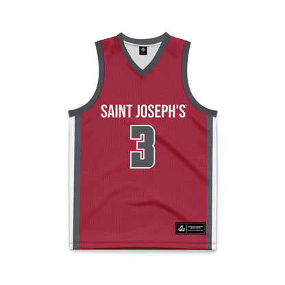 St. Joe's - NCAA Men's Basketball : Khaafiq Myers - Crimson Basketball Jersey
